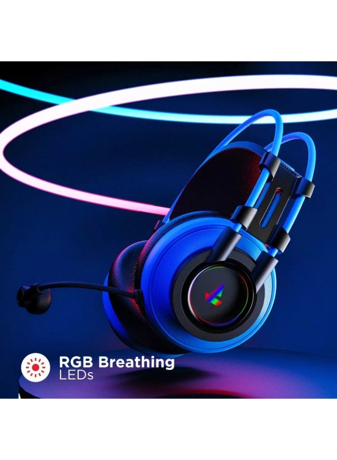 boAt Immortal IM200 7.1 USB RGB Gaming Headset - Cmedia Audio Chipset 50mm Drivers - ENx Microphone - Software Support - Image 4